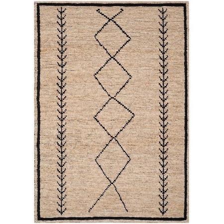 Safavieh Bohemian Hand Woven Round RugIvory & Black 6 x 6 ft. BOH701A-6R